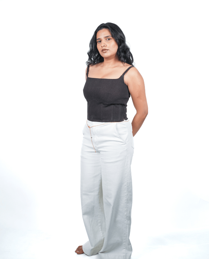 Mocha Corset by VANI in dark brown, view 7
