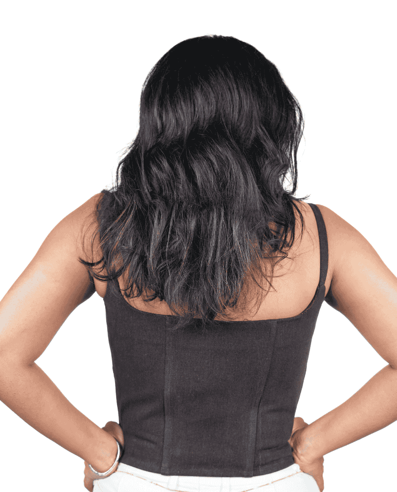 Mocha Corset by VANI in dark brown, view 5